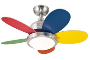 Westing house LED nursery ceiling fan with colorful blades