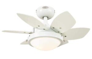 24-inch white ceiling fan with light for nursery 